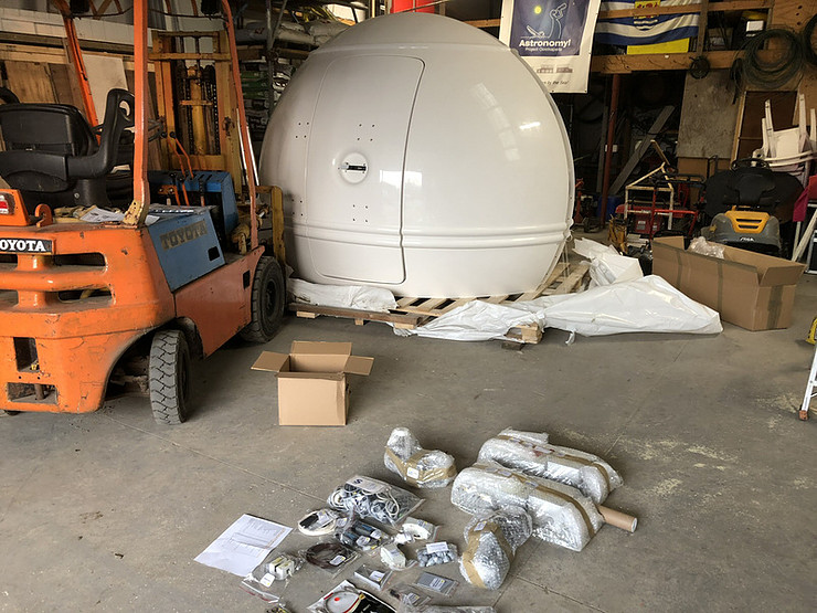 Assembling the new dome